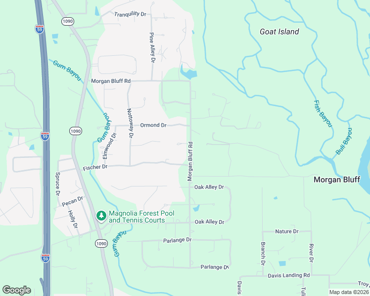 map of restaurants, bars, coffee shops, grocery stores, and more near 601 Melrose Dr in Pearl River