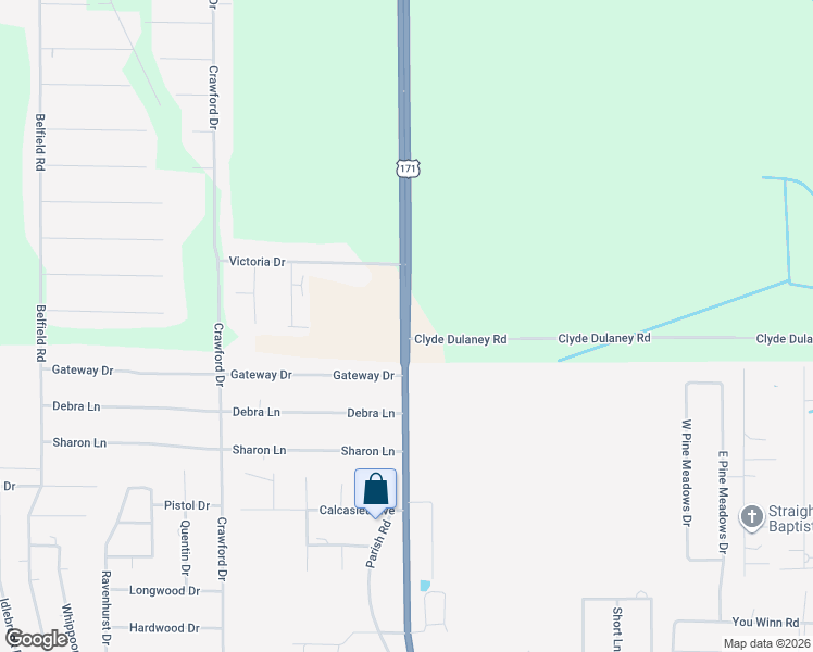 map of restaurants, bars, coffee shops, grocery stores, and more near 1817 U.S. 171 in Lake Charles