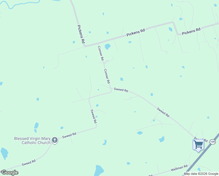 map of restaurants, bars, coffee shops, grocery stores, and more near 9105 Conner Road in Washington