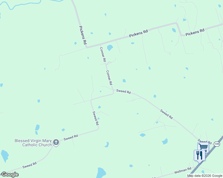 map of restaurants, bars, coffee shops, grocery stores, and more near 9109 Conner Road in Washington