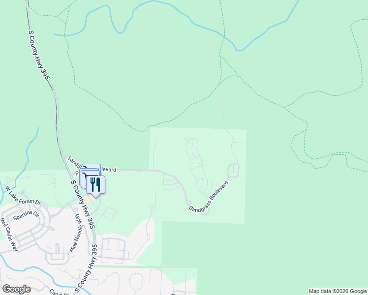 map of restaurants, bars, coffee shops, grocery stores, and more near 319 Flatwoods Forest Loop in Santa Rosa Beach