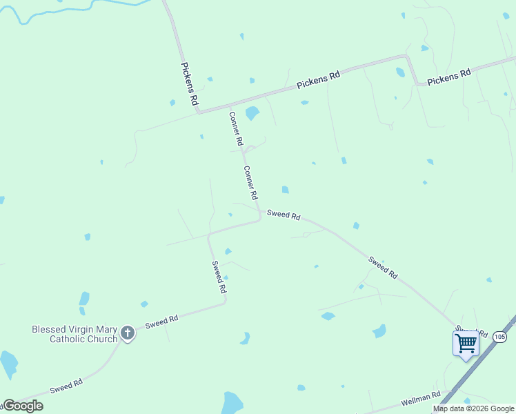 map of restaurants, bars, coffee shops, grocery stores, and more near 9105 Conner Road in Washington