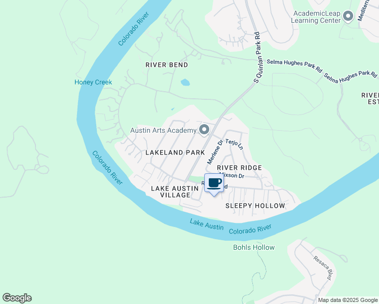 map of restaurants, bars, coffee shops, grocery stores, and more near 1305 Minnie Drive in Austin