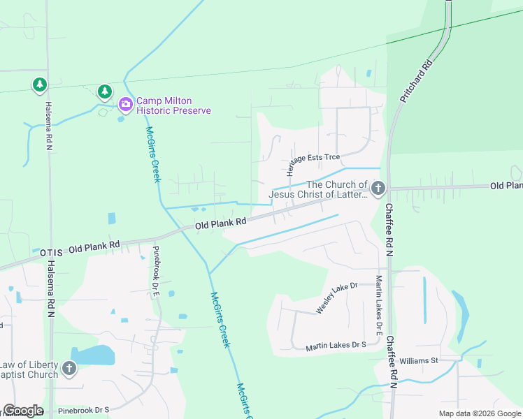 map of restaurants, bars, coffee shops, grocery stores, and more near 11467 Old Plank Road in Jacksonville