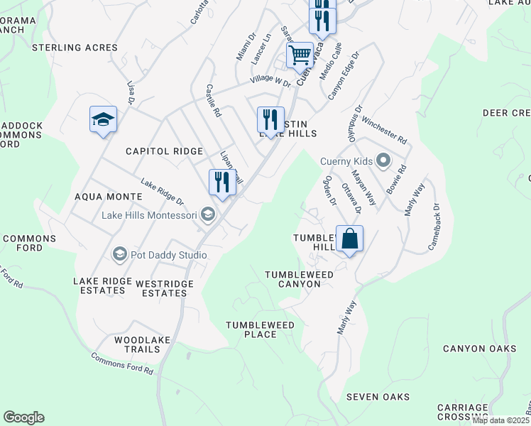 map of restaurants, bars, coffee shops, grocery stores, and more near in Bee Cave