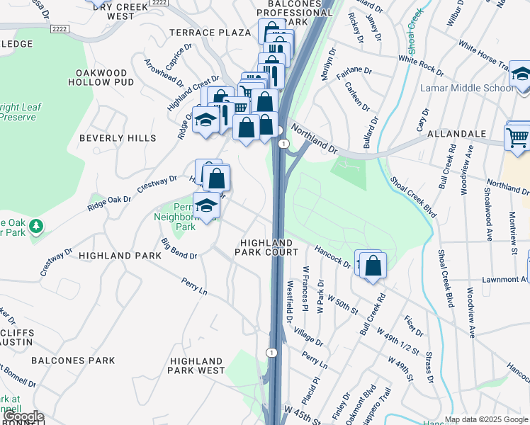 map of restaurants, bars, coffee shops, grocery stores, and more near 3112 Hancock Drive in Austin