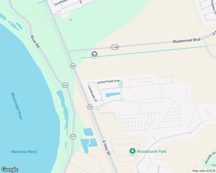 map of restaurants, bars, coffee shops, grocery stores, and more near 3214 Grand Way Avenue in Baton Rouge