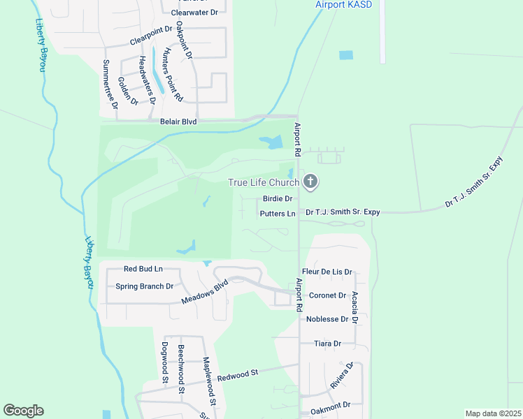 map of restaurants, bars, coffee shops, grocery stores, and more near 244 Putters Lane in Slidell