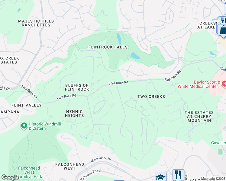 map of restaurants, bars, coffee shops, grocery stores, and more near 203 Lodestone Lane in Austin