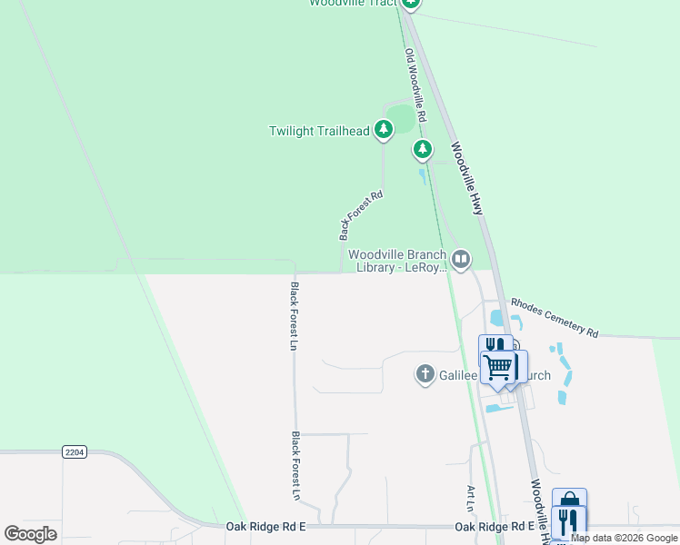 map of restaurants, bars, coffee shops, grocery stores, and more near 1032 Backforest Lane in Tallahassee