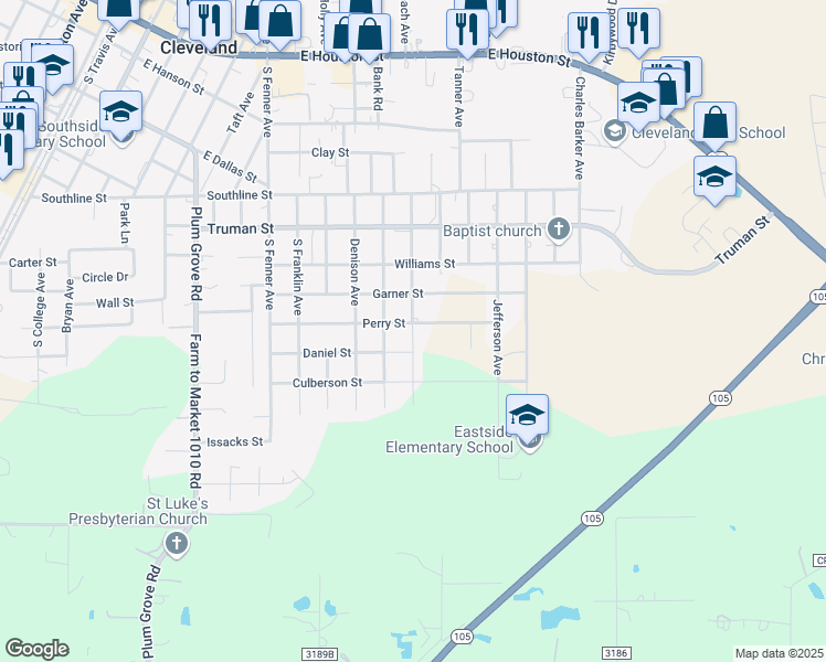map of restaurants, bars, coffee shops, grocery stores, and more near 1110 Parkhurst Avenue in Cleveland