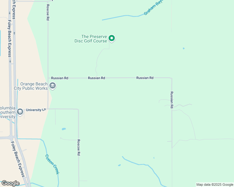 map of restaurants, bars, coffee shops, grocery stores, and more near 2256 Russian Road in Gulf Shores