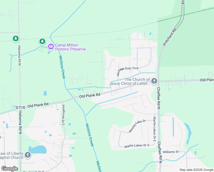 map of restaurants, bars, coffee shops, grocery stores, and more near 11467 Old Plank Road in Jacksonville