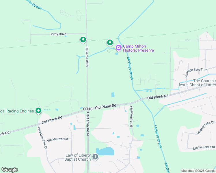 map of restaurants, bars, coffee shops, grocery stores, and more near 12087 Old Plank Road in Jacksonville
