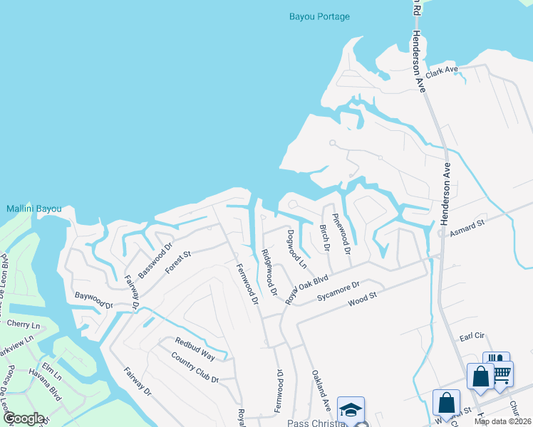 map of restaurants, bars, coffee shops, grocery stores, and more near 108 Sweetbay Dr in Pass Christian