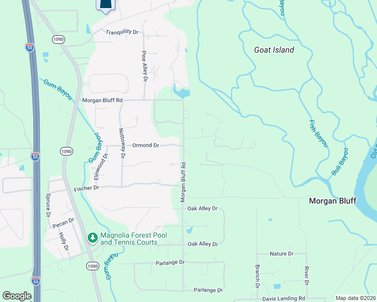 map of restaurants, bars, coffee shops, grocery stores, and more near 923 Morgan Bluff Road in Pearl River