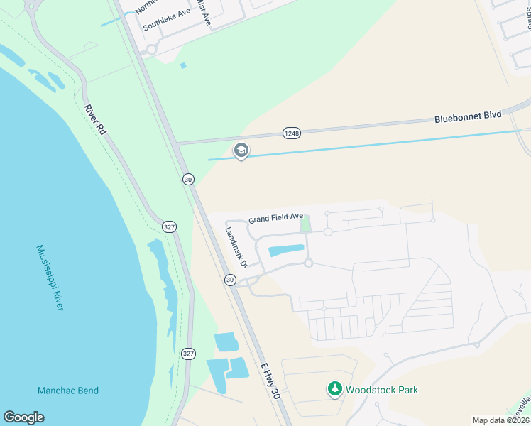 map of restaurants, bars, coffee shops, grocery stores, and more near 3206 Grand Field Avenue in Baton Rouge