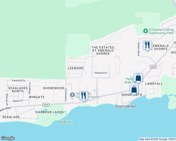 map of restaurants, bars, coffee shops, grocery stores, and more near 1069 Freeboard Boulevard in Pensacola