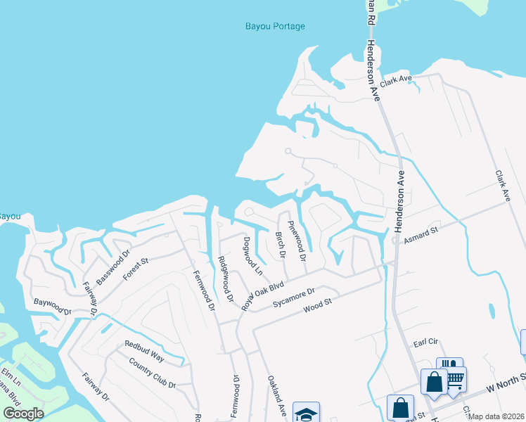 map of restaurants, bars, coffee shops, grocery stores, and more near 106 Poplar Point in Pass Christian