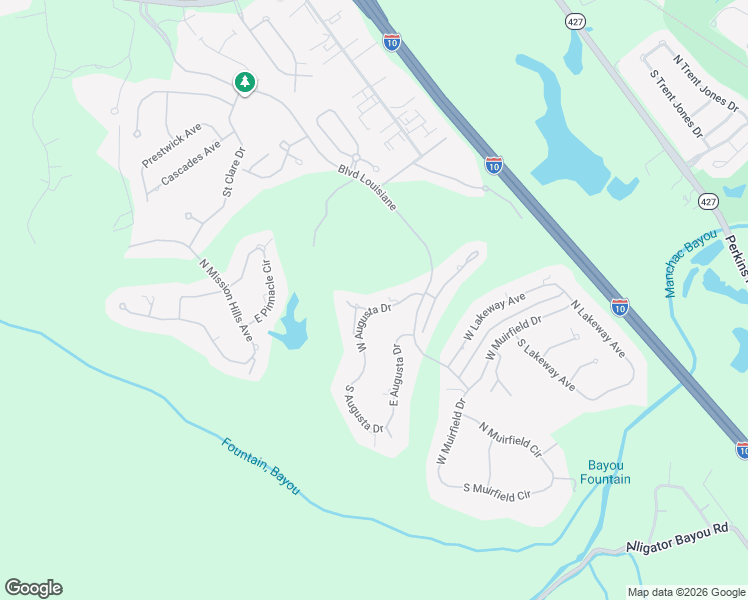 map of restaurants, bars, coffee shops, grocery stores, and more near 17906 Augusta Pointe Court in Baton Rouge