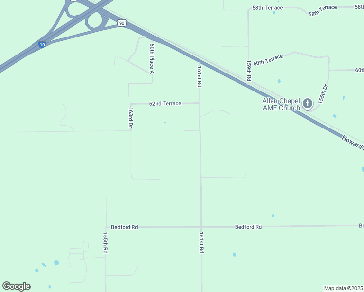 map of restaurants, bars, coffee shops, grocery stores, and more near 6427 161st Road in Live Oak