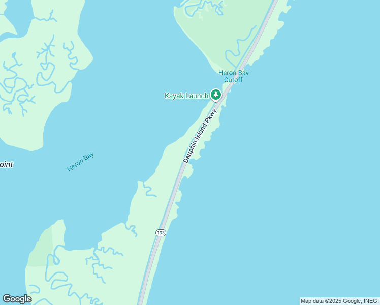 map of restaurants, bars, coffee shops, grocery stores, and more near 16871 Dauphin Island Parkway in Coden