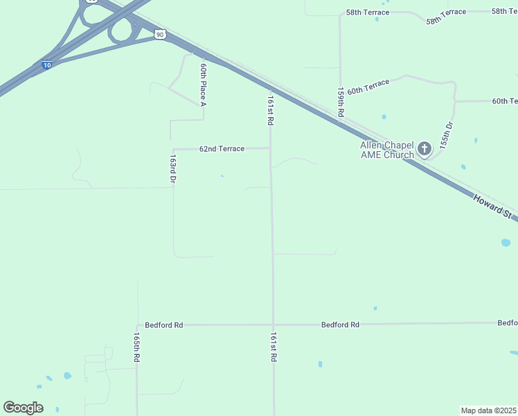 map of restaurants, bars, coffee shops, grocery stores, and more near 6427 161st Road in Live Oak