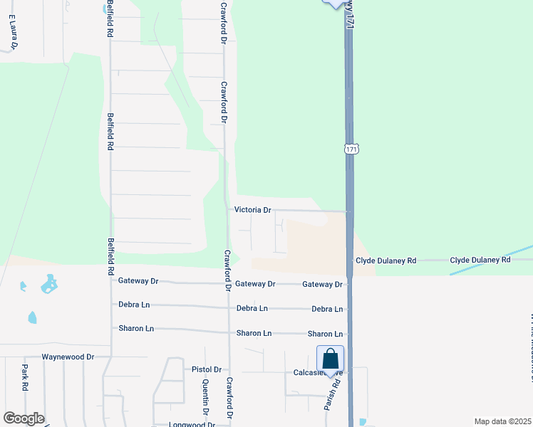 map of restaurants, bars, coffee shops, grocery stores, and more near 1892 Erin Drive in Lake Charles