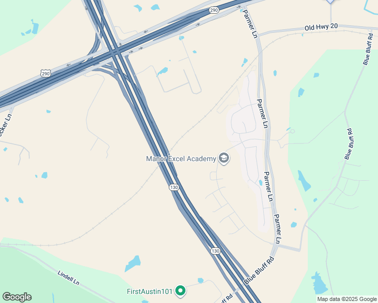 map of restaurants, bars, coffee shops, grocery stores, and more near Highway 45 Toll in Manor