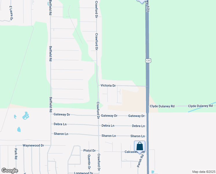 map of restaurants, bars, coffee shops, grocery stores, and more near 1892 Erin Drive in Lake Charles