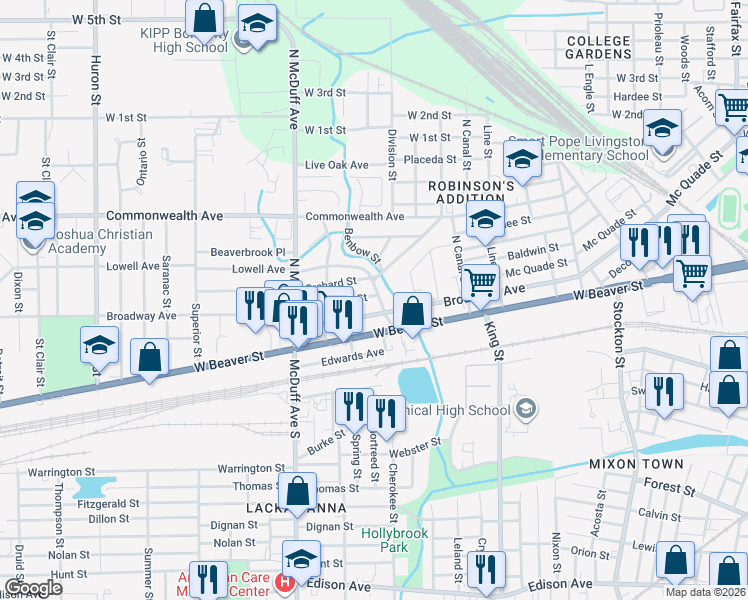 map of restaurants, bars, coffee shops, grocery stores, and more near 732 Westbrook Road in Jacksonville