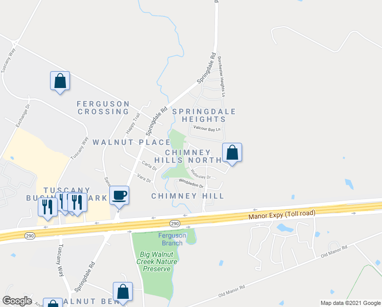 map of restaurants, bars, coffee shops, grocery stores, and more near 4901 Edenbourgh Lane in Austin