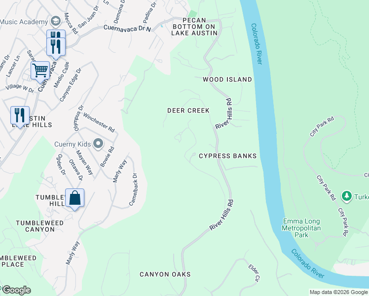 map of restaurants, bars, coffee shops, grocery stores, and more near 8812 Taylor Road in Austin
