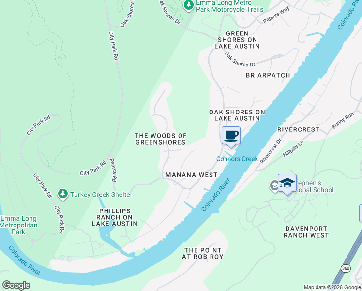 map of restaurants, bars, coffee shops, grocery stores, and more near 7304 Aemilian Way in Austin