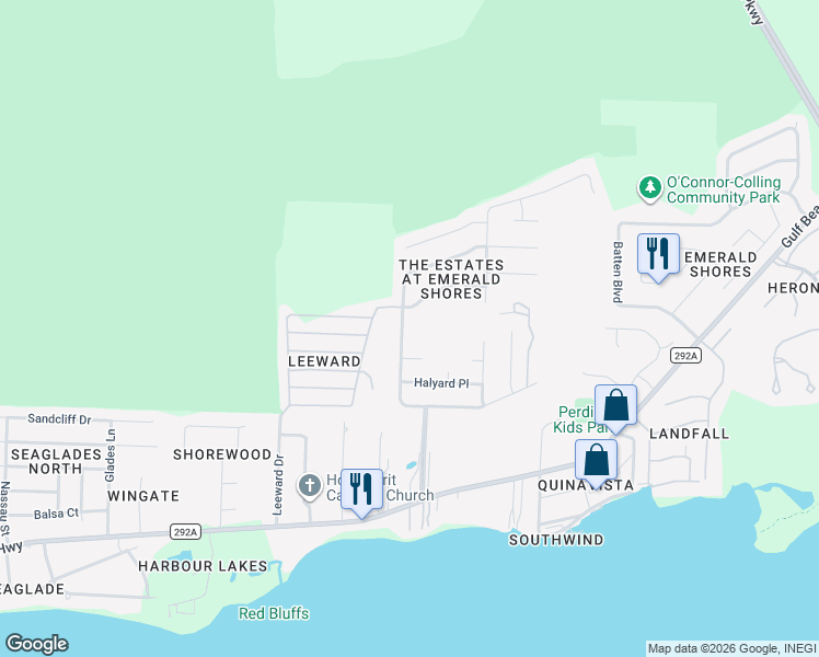 map of restaurants, bars, coffee shops, grocery stores, and more near 1088 Freeboard Boulevard in Pensacola