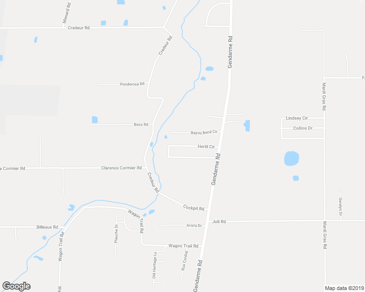 map of restaurants, bars, coffee shops, grocery stores, and more near 127 Herlil Circle in Carencro