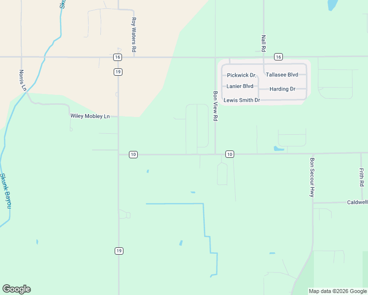 map of restaurants, bars, coffee shops, grocery stores, and more near 7485 Mini Lane in Foley