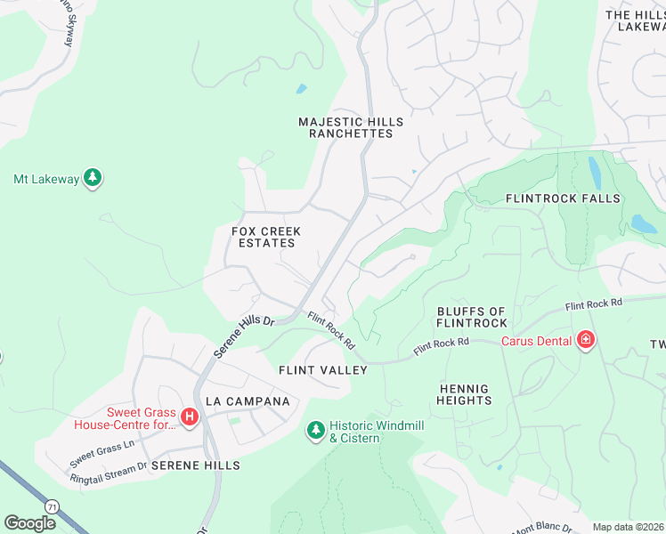 map of restaurants, bars, coffee shops, grocery stores, and more near 119 Black Wolf Run in Austin