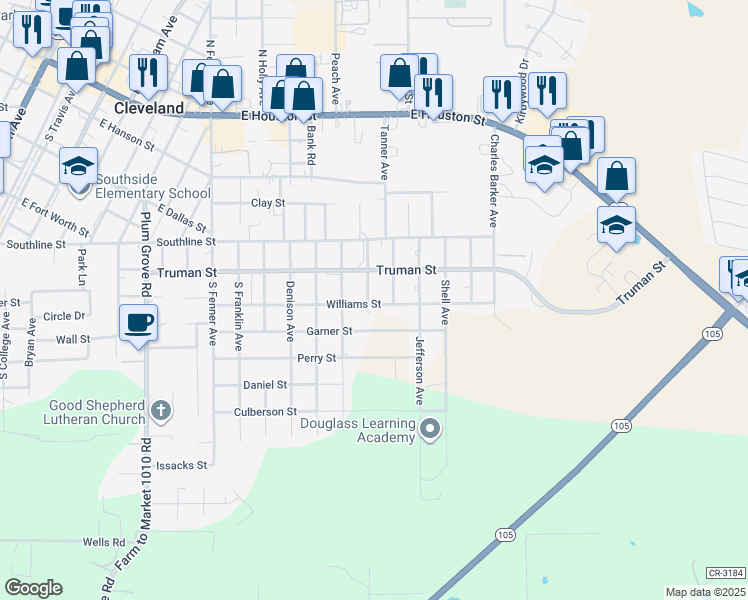 map of restaurants, bars, coffee shops, grocery stores, and more near 815 Willow Avenue in Cleveland