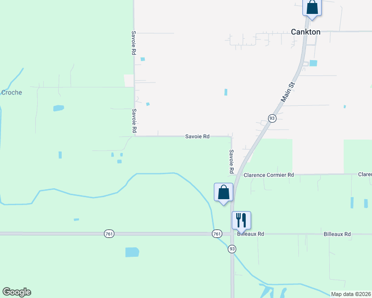 map of restaurants, bars, coffee shops, grocery stores, and more near 1566 Savoie Road in Sunset