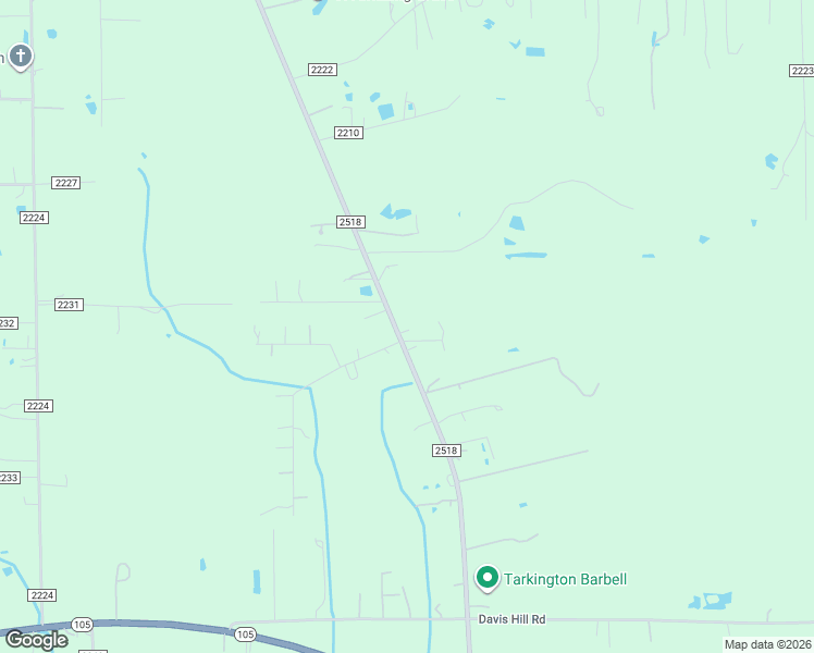 map of restaurants, bars, coffee shops, grocery stores, and more near 1670 Farm to Market Road 2518 in Cleveland