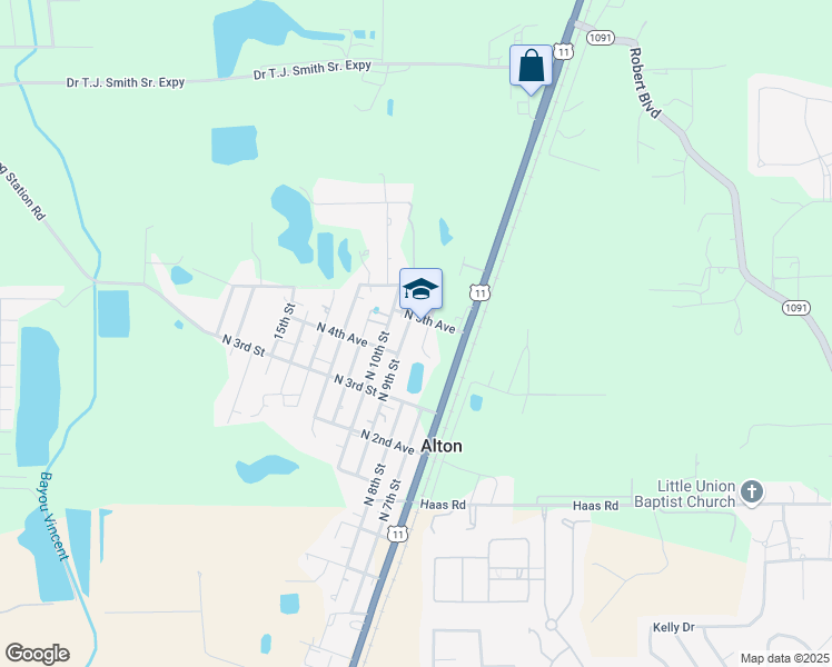 map of restaurants, bars, coffee shops, grocery stores, and more near 38276 North 5th Avenue in Slidell