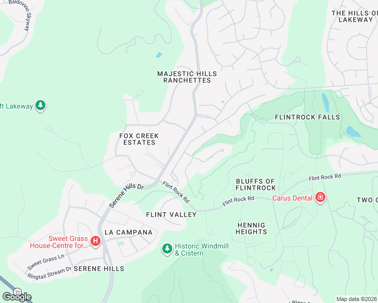 map of restaurants, bars, coffee shops, grocery stores, and more near 202 Black Wolf Run in Austin