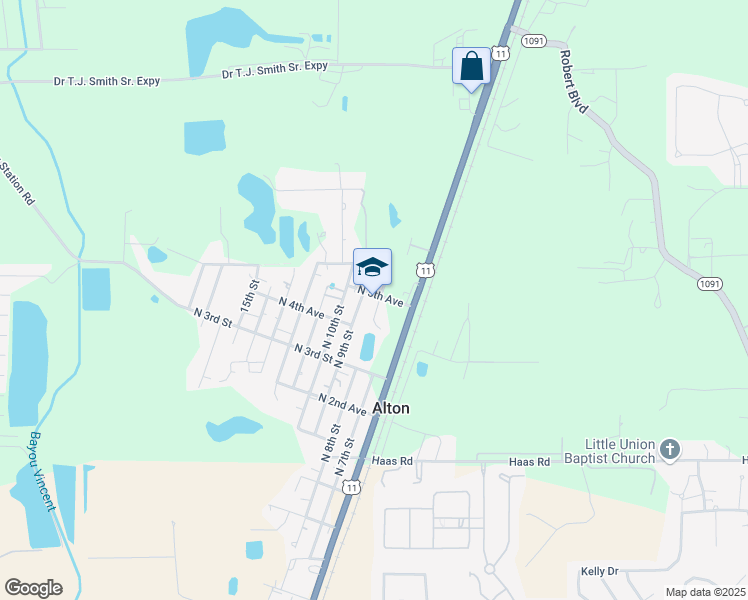 map of restaurants, bars, coffee shops, grocery stores, and more near 38276 North 5th Avenue in Slidell