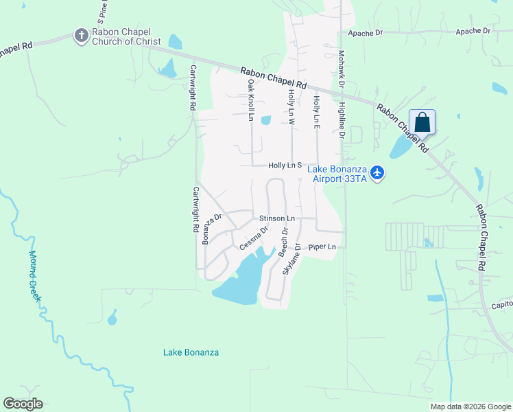 map of restaurants, bars, coffee shops, grocery stores, and more near 6360 Oak Knoll Road in Montgomery