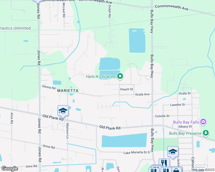 map of restaurants, bars, coffee shops, grocery stores, and more near 8644 Oglesby Avenue in Jacksonville