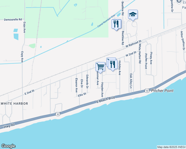 map of restaurants, bars, coffee shops, grocery stores, and more near 111 Wenmar Avenue in Pass Christian