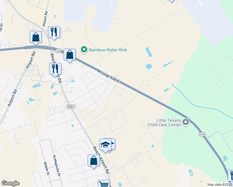 map of restaurants, bars, coffee shops, grocery stores, and more near 2098 Texas 336 Loop in Conroe