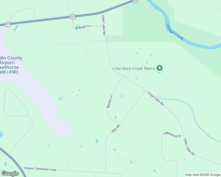 map of restaurants, bars, coffee shops, grocery stores, and more near 2218 Becky Lane in Kountze