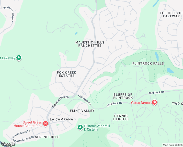 map of restaurants, bars, coffee shops, grocery stores, and more near 207 Black Wolf Run in Austin